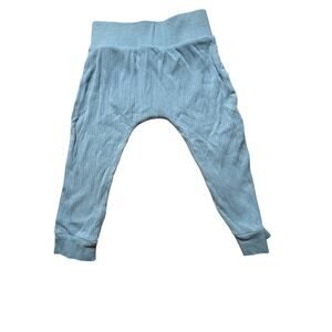 MORI Baby | Ribbed Joggers with Monkey Bottom Size 12-18m Light Blue